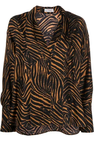 ALBERTO BIANI Seidenbluse mit Animal-Print