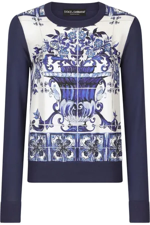 Dolce & Gabbana Pullover mit Majolica-Print
