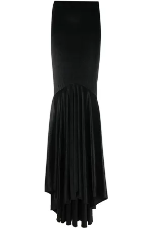 Atu Body Couture Samtmidirock mit hohem Bund