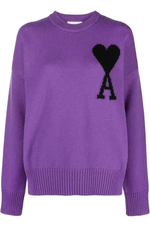 Ami Pullover mit Intarsien-Logo