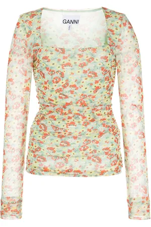Ganni Langarmshirt mit Print