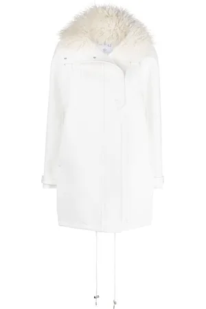 Courrèges Oversized-Mantel mit Faux Fur