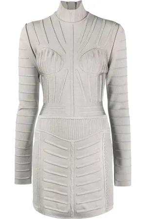 Balmain Geripptes Minikleid
