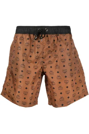 MCM Badeshorts mit Monogramm-Print