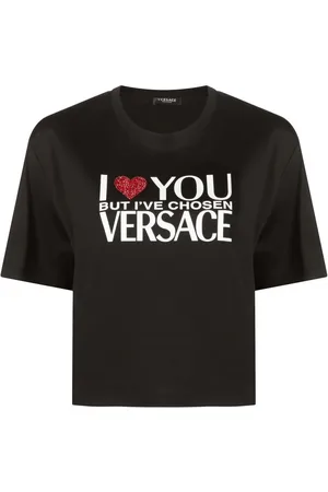 VERSACE T-Shirt mit Slogan-Print