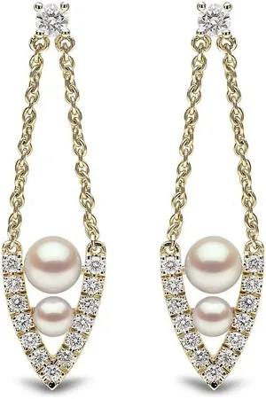 Yoko London 18kt Gelbgoldohrringe mit Diamanten