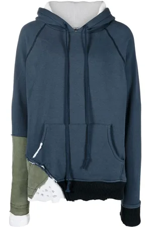 GREG LAUREN Hoodie im Patchwork-Look