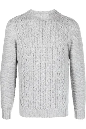 DRUMOHR Schmaler Pullover mit Zopfmuster