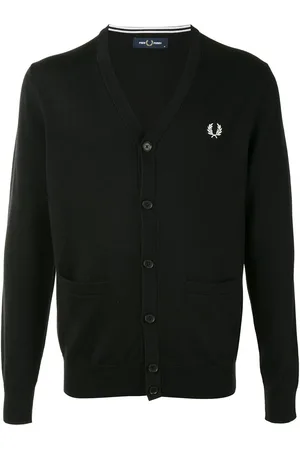 Fred Perry Cardigan mit Logo-Stickerei