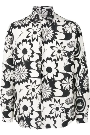 AMIR SLAMA Hemd mit grafischem Print