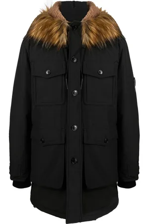 Diesel Kapuzenparka mit Faux Fur