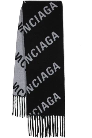 Balenciaga Jacquard-Schal mit Fransen