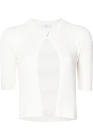 AKRIS Cropped-Cardigan mit kurzem Arm