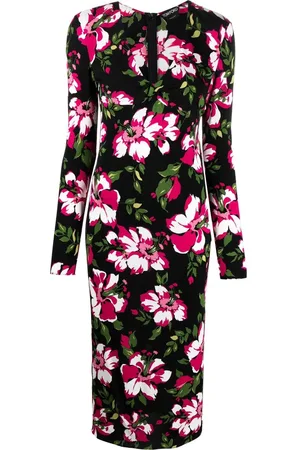 Tom Ford Midikleid mit Blumen-Print