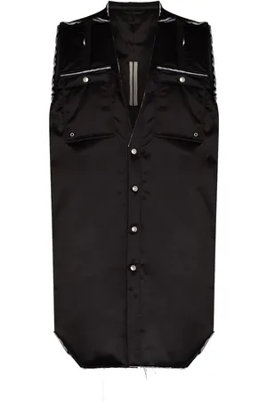 Rick Owens Weste mit unbearbeitetem Saum