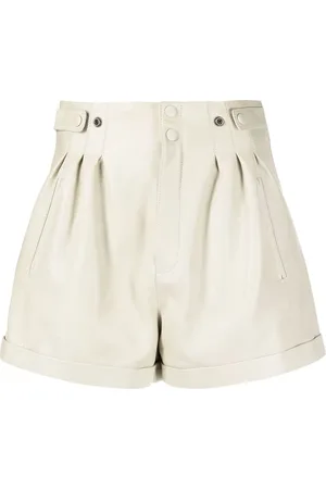 Saint Laurent Ledershorts mit hohem Bund