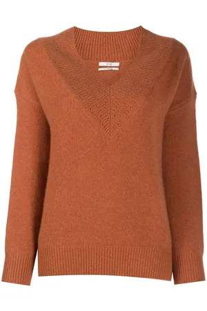 CO Kaschmirpullover mit V-Ausschnitt
