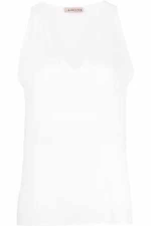BLANCA Top mit V-Ausschnitt