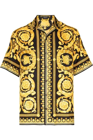 VERSACE Seidenhemd mit Barocco-Print
