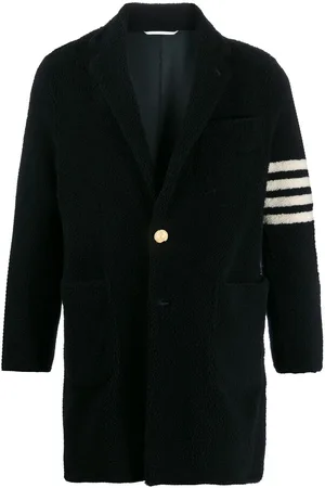 Thom Browne Mantel mit Logo-Streifen