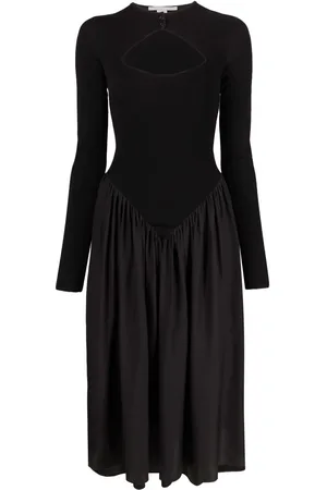 Stella McCartney Midikleid mit langen Ärmeln