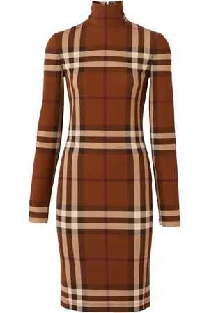 Burberry Kariertes Jersey-Kleid