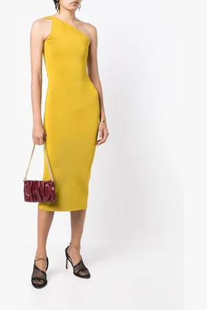 GALVAN Einschultriges Midikleid