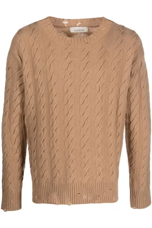 LANEUS Pullover mit Zopfmuster