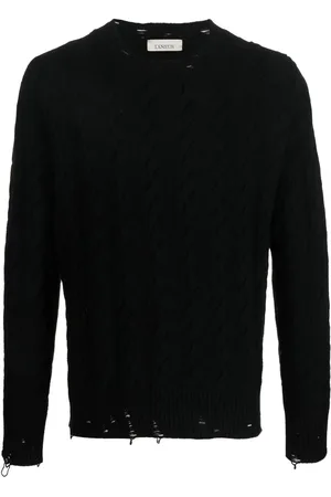 LANEUS Pullover mit Zopfmuster