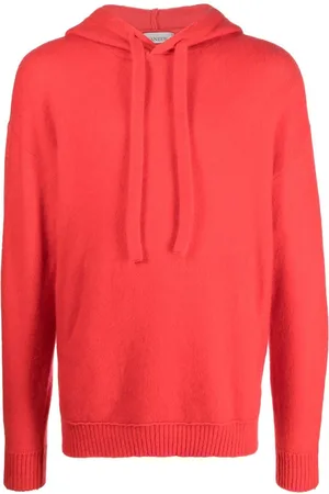 LANEUS Gestrickter Hoodie mit gerippten Details