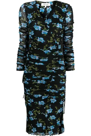 Diane von Furstenberg Midikleid mit Blumen-Print
