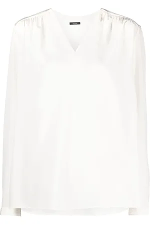 Joseph Seidenbluse mit V-Ausschnitt
