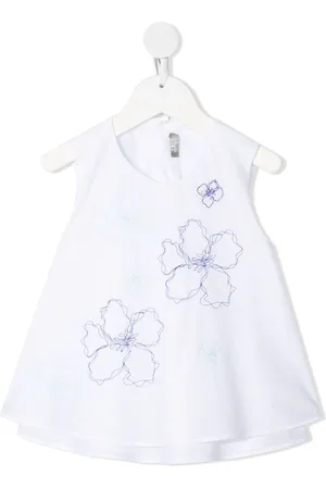 Il gufo Top mit Blumenstickerei