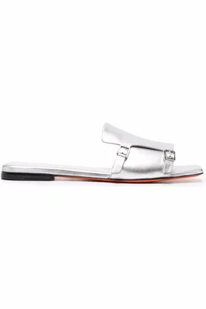 santoni Sandalen im Metallic-Look