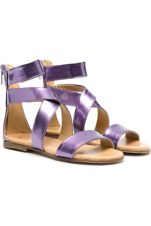 GALLUCCI Riemensandalen im Metallic-Look