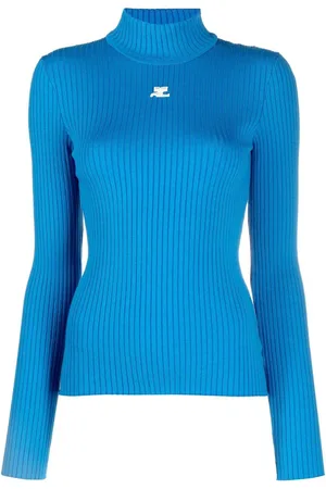 Courrèges Gerippter Pullover mit Logo