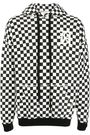 R13 Hoodie mit Schachbrettmuster