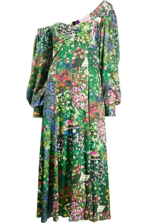 Natasha Zinko Asymmetrisches Kleid mit Blumen-Print