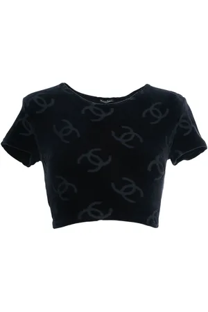 CHANEL 1990 Cropped-Top mit Logo