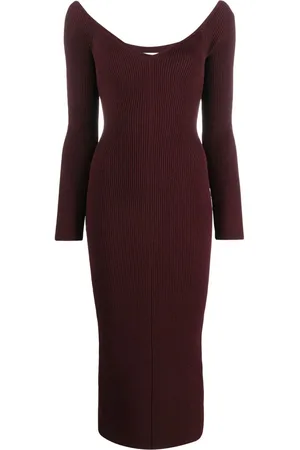 Khaite Geripptes Midikleid