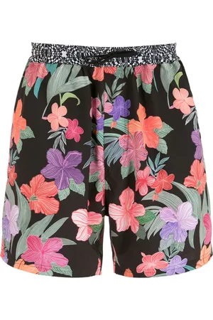 AMIR SLAMA Badeshorts mit Hibiskus-Print