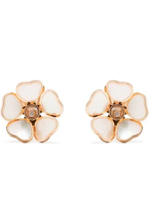 Chopard 18kt Happy Hearts Rotgoldohrringe mit Diamanten
