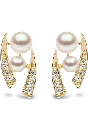 Yoko London 18kt Gelbgoldohrstecker mit Diamanten