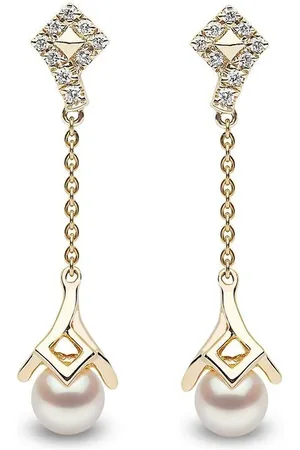 Yoko London 18kt Gelbgold-Hängeohrringe mit Diamanten