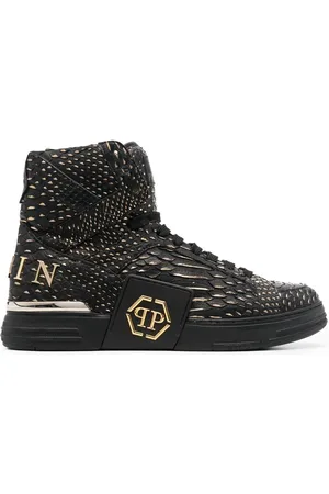 Philipp Plein High-Top-Sneakers mit Schlangen-Effekt