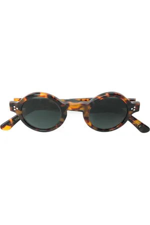 LESCA Runde Sonnenbrille in Schildpattoptik