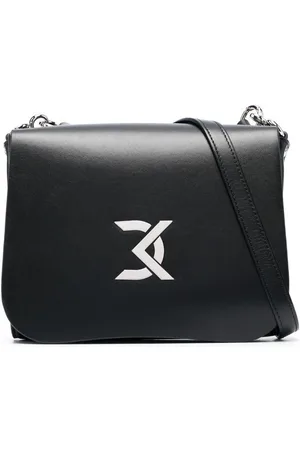 DAVID KOMA Schultertasche mit Logo-Schild