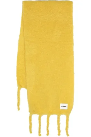 Jil Sander Schal mit Logo-Patch
