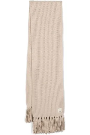 Emporio Armani Gehäkelter Schal mit Logo-Patch