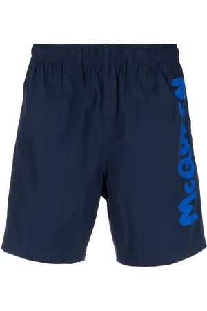 Alexander McQueen Badeshorts mit Logo-Print